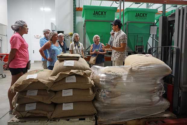 Coffee Roaster Tour group in Florida with Director of Coffee, Martin Trejo.