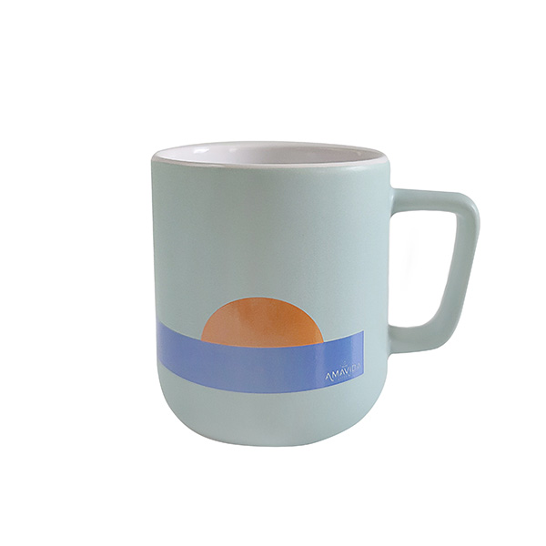 Amavida Coffee Roaster's inspiring 'Day of Possibility' custom 12 oz ceramic coffee mug