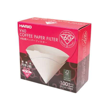 Hario Coffee Paper Filters (100 Ct Box)