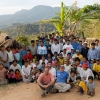 Group of AIPEP Coffee producers at origin in the Yungas mountains of Bolivia.