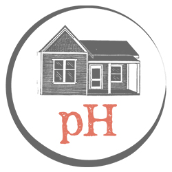 "pH" pink House Alchemy circle logo