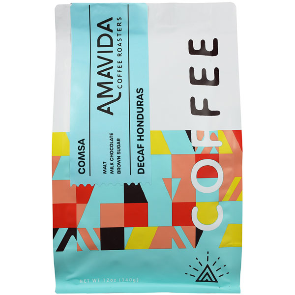 Amavida Coffee Roasters 12 oz bag of the Best Honduran Decaf Coffee Decaf Coffee from COMSA